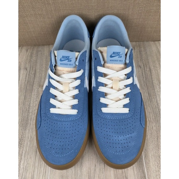 Nike Other - Nike SB Heritage Vulc Coast Psychic Blue White Skateboard Sneakers Mens Size 8